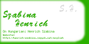 szabina henrich business card